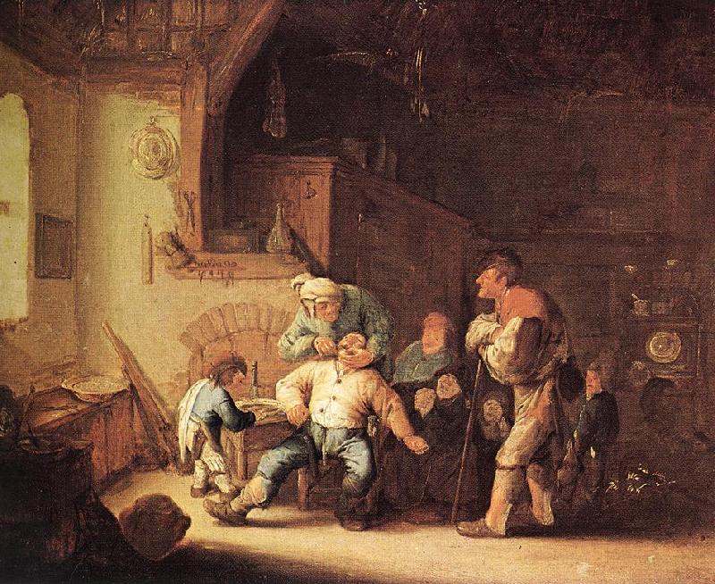 OSTADE, Adriaen Jansz. van Barber Extracting of Tooth sg oil painting picture